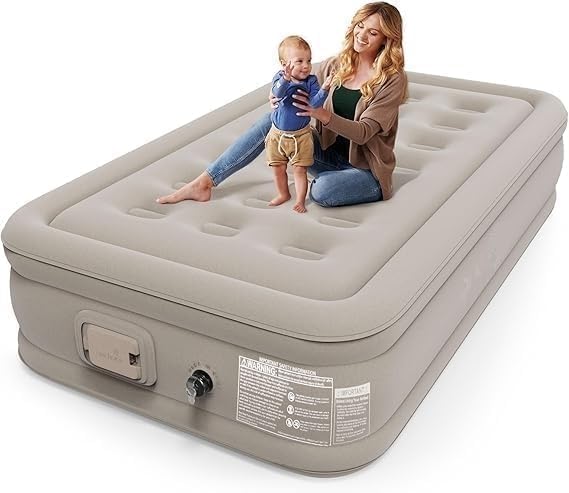 Massavio Inflatable Mattres With Free Electric Pump, Quick Self-Inflation