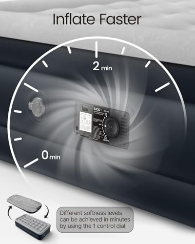 Massavio Inflatable Mattres With Free Electric Pump, Quick Self-Inflation