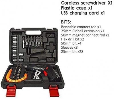 Electric Screwdriver 47 in 1 Rotatable Cordless Screwdriver Drill