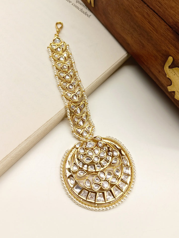 Ulagan Semi Bridal Set In Kundan - qivii