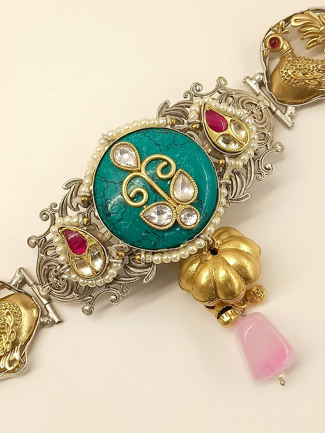 Dazzling Firozi blue boutique choker necklace with intricate detailing and elegant design