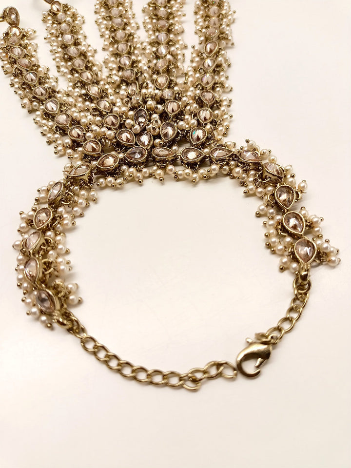 Binodini Copper Polki Hathphool Set Of 2 - qivii