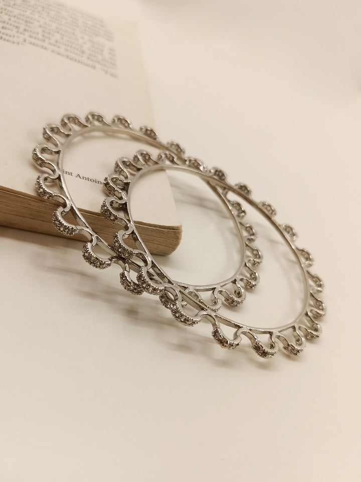 Agam Designer American Diamond Bangles - qivii