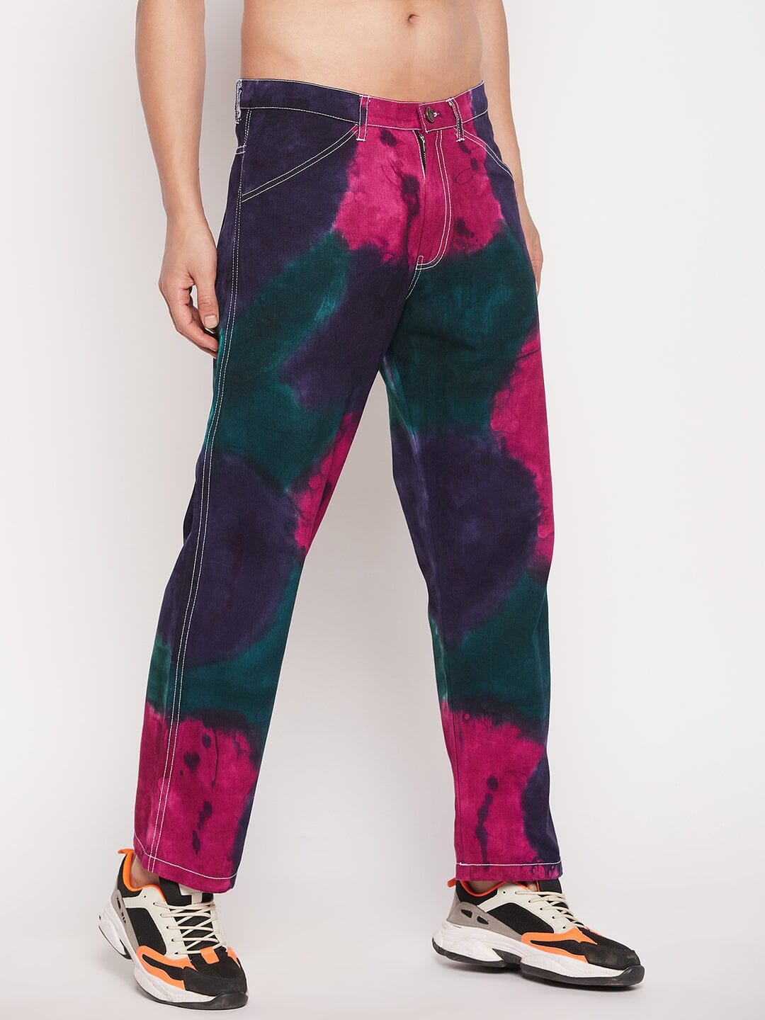 Navy Tri Colour Carpenter Pants