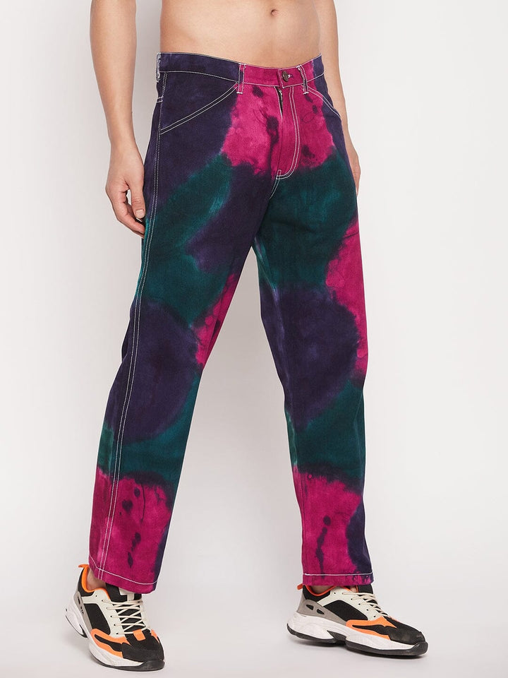 Navy Tri Colour Carpenter Pants