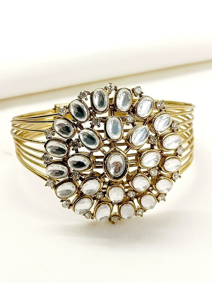 Alvina Kundan Combo Set In White - qivii