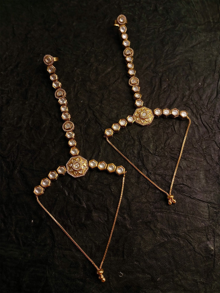 Keerthy Kundan Hathphool Set Of 2 - qivii