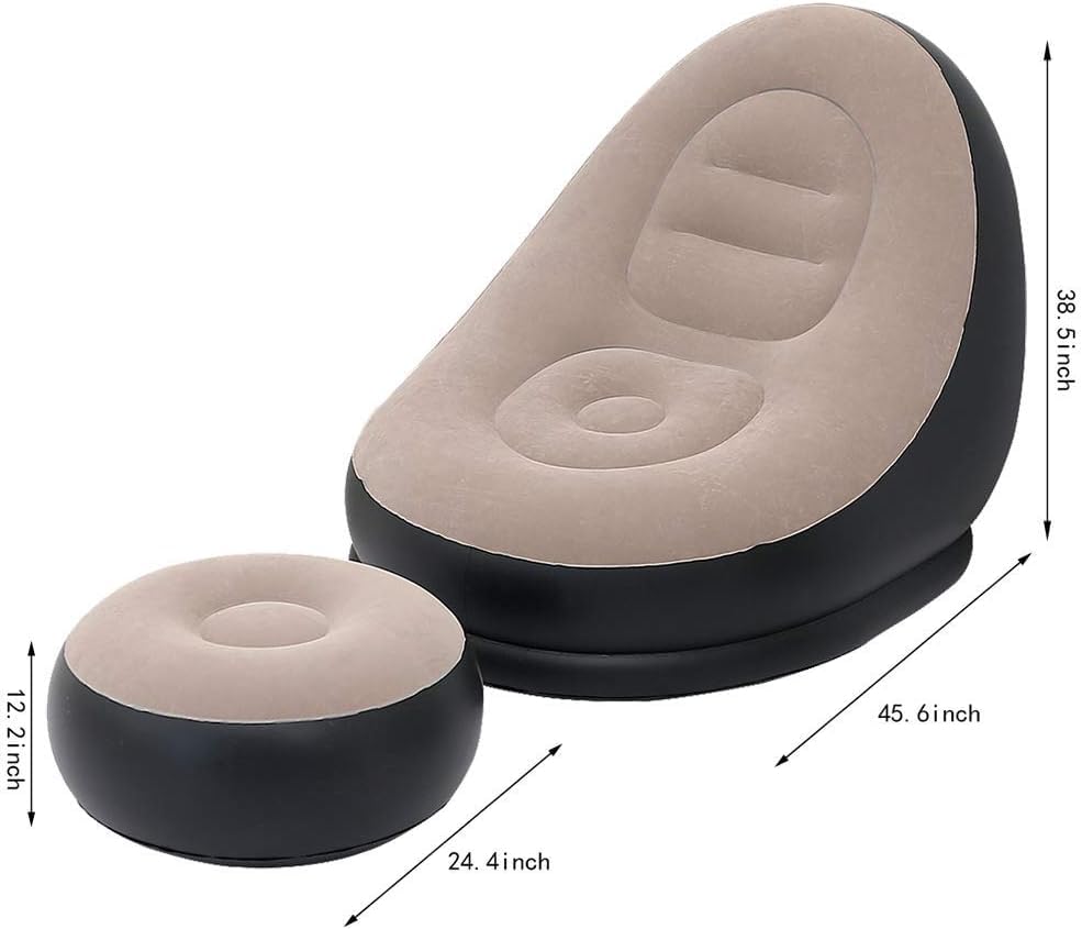 Inflatable Sofa with Footrest and Free Electric Inflator { Air pump }