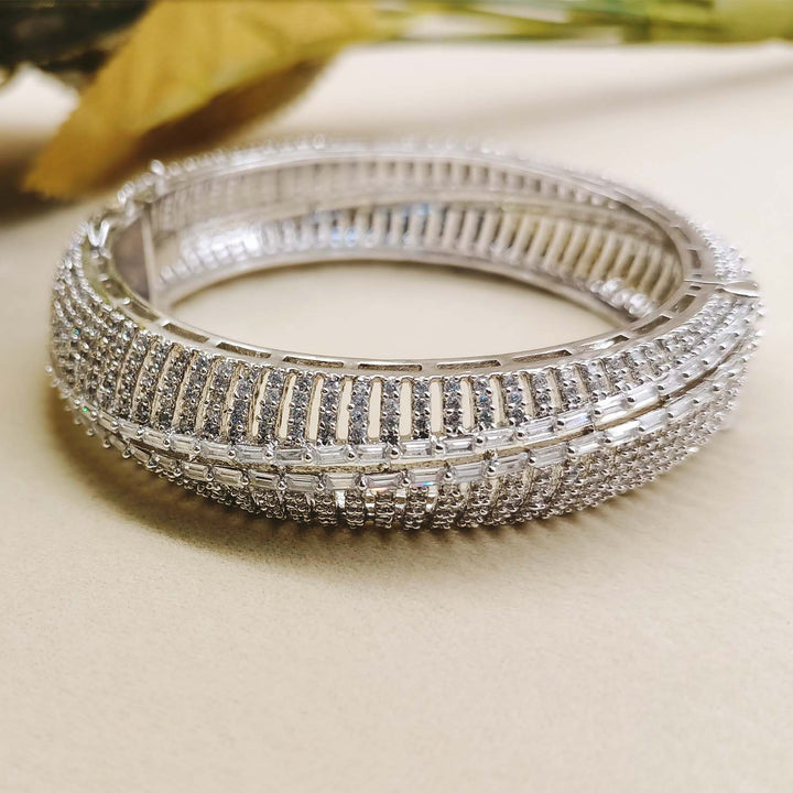 Vidita American Diamond Silver Plated Bracelet - qivii