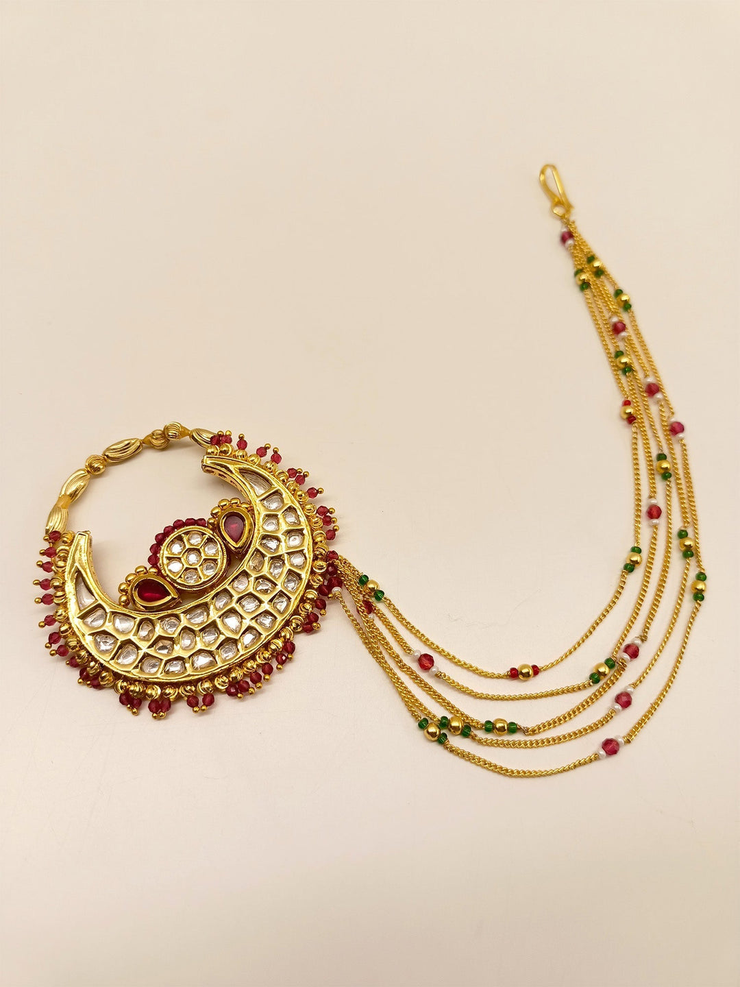 Jiyana Semi Bridal Set In Kundan - qivii