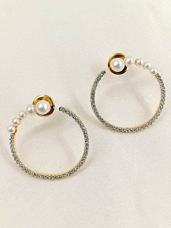 Noemie White American Diamond Earrings - qivii