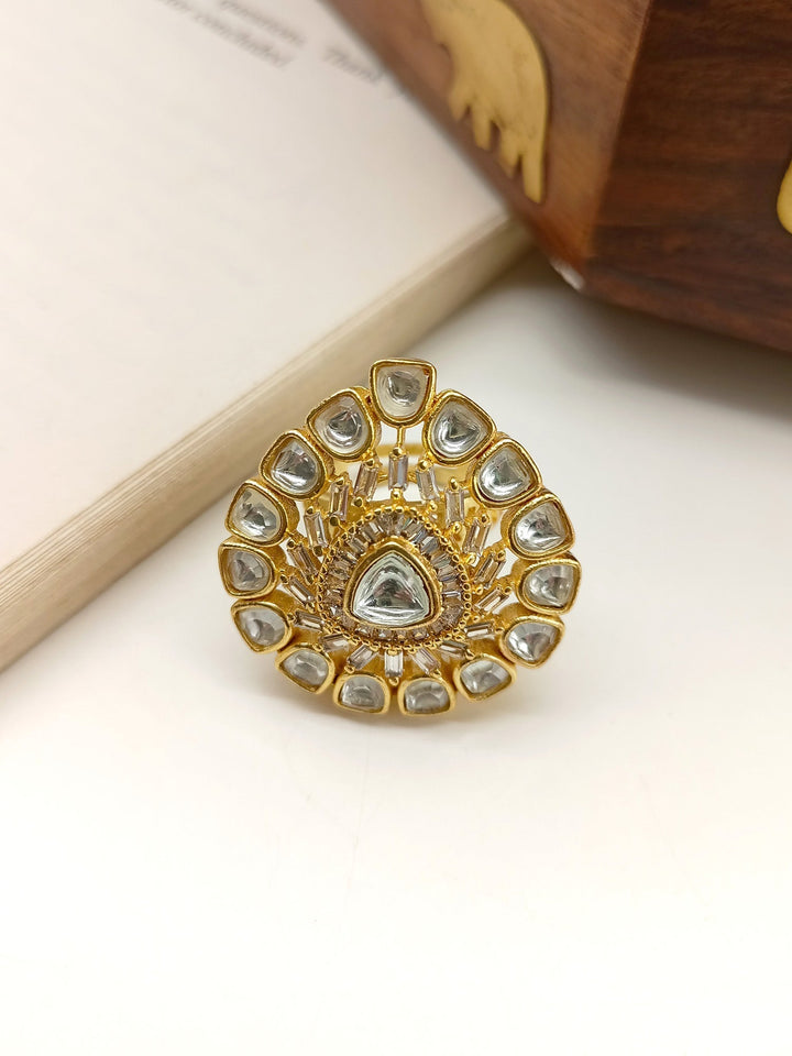 Ulagan Semi Bridal Set In Kundan - qivii