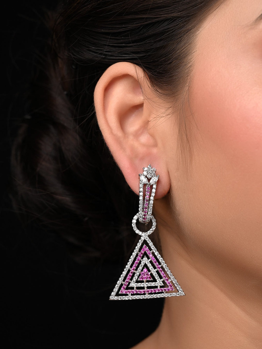 Nancy Pink Western Earrings - Handcrafted Boho Style Jewelry for Women
