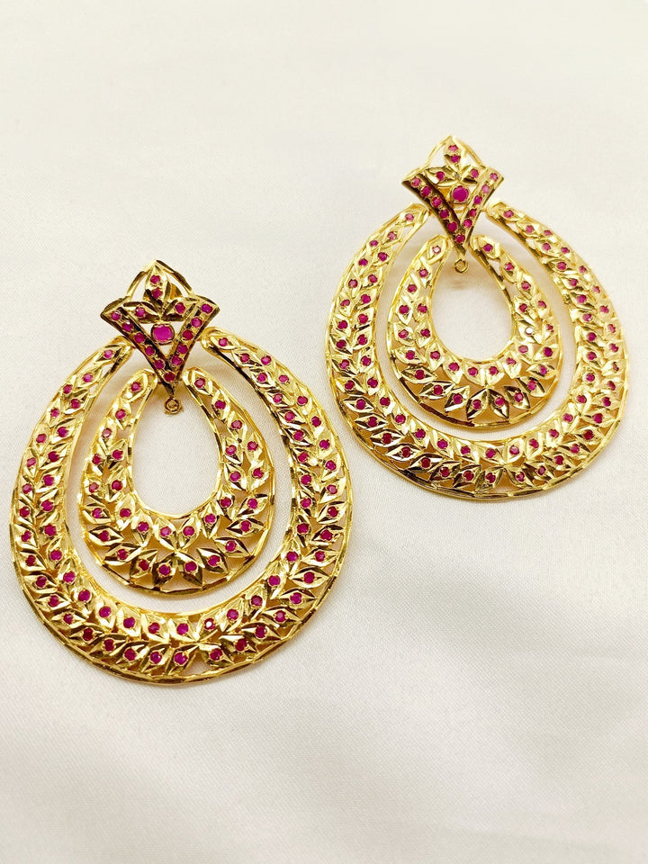 Adrian Ruby Jadau Earrings, the perfect accessory for your outfit