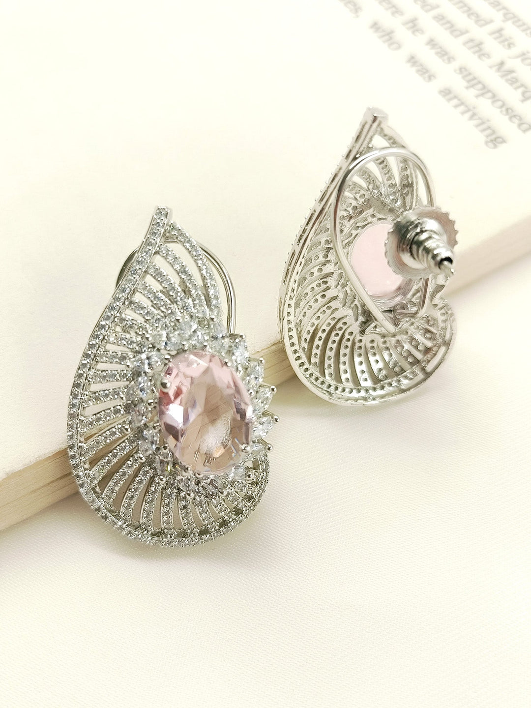  White American Diamond Tops with stunning diamonds, adding a touch of luxury, timeless and versatile earrings for any outfit