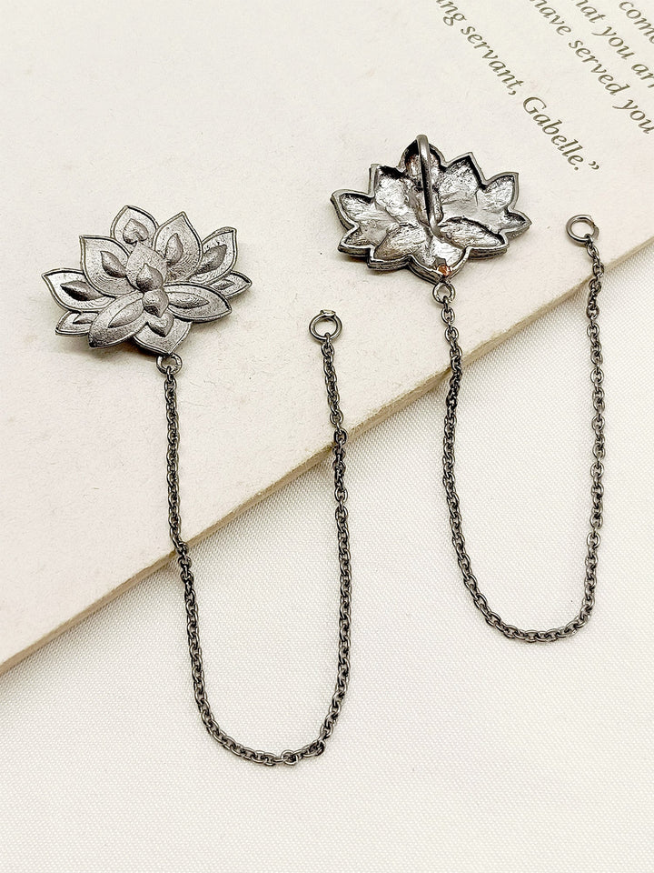 Vyshali Charcoal Boutique Earchain - qivii