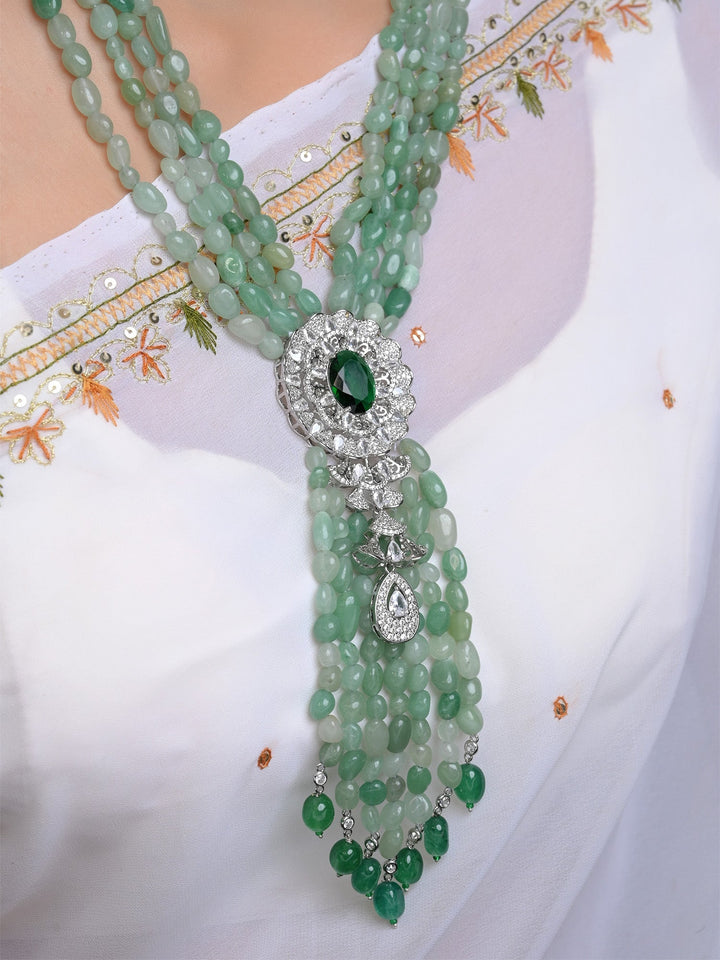 Glamorous and sophisticated neckpiece with multiple layers of beads
