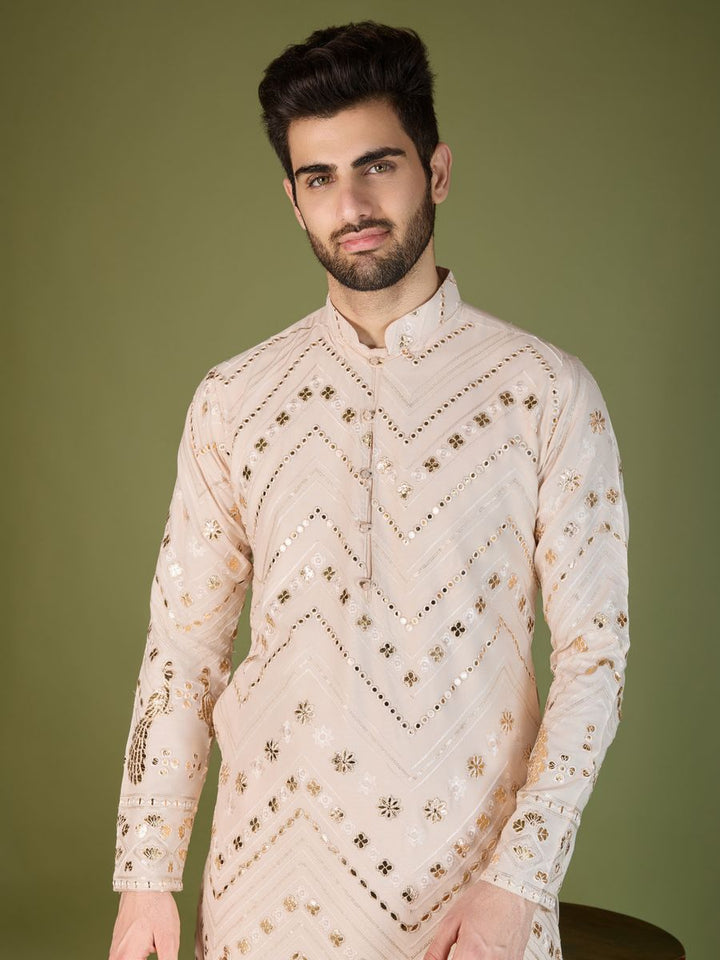 IVERY PURE VISCOSE RAYON THREAD & SEQUENCE EMBROIDERED WORK KURTA - qivii
