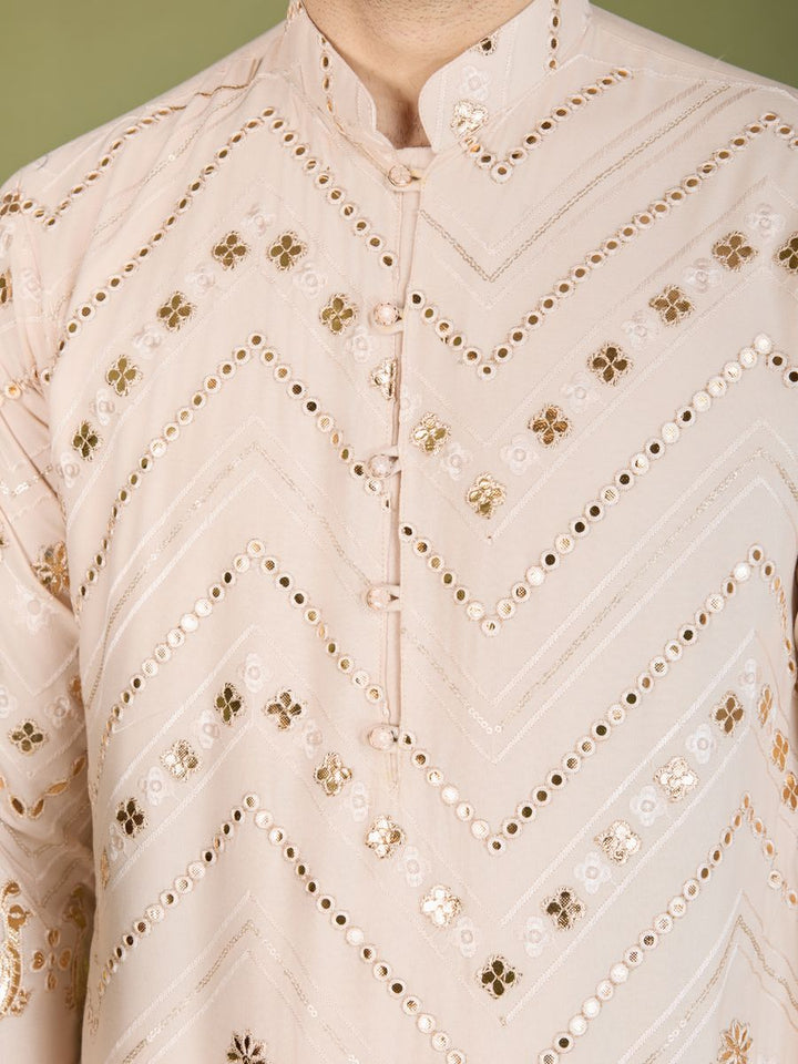 IVERY PURE VISCOSE RAYON THREAD & SEQUENCE EMBROIDERED WORK KURTA - qivii