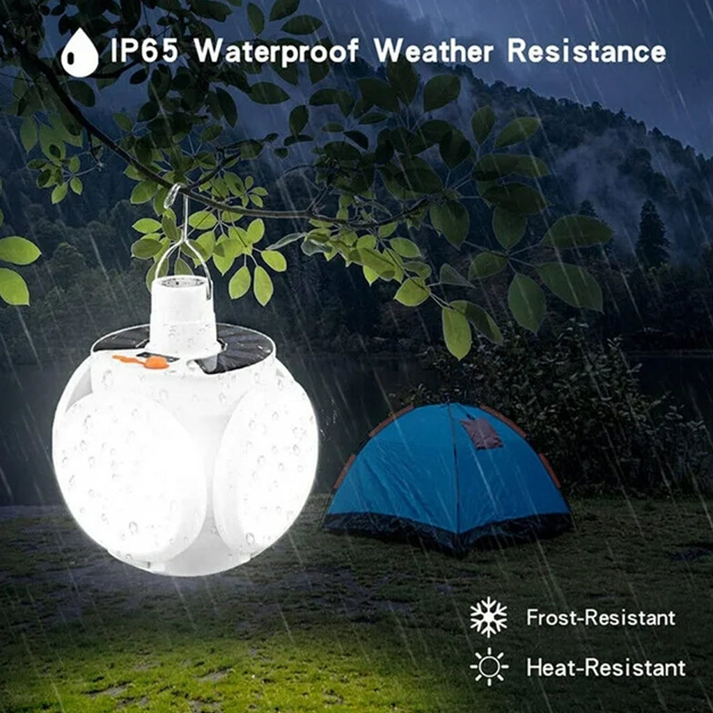 Multi-Functional Solar Camping Light – USB Rechargeable LED Lamp