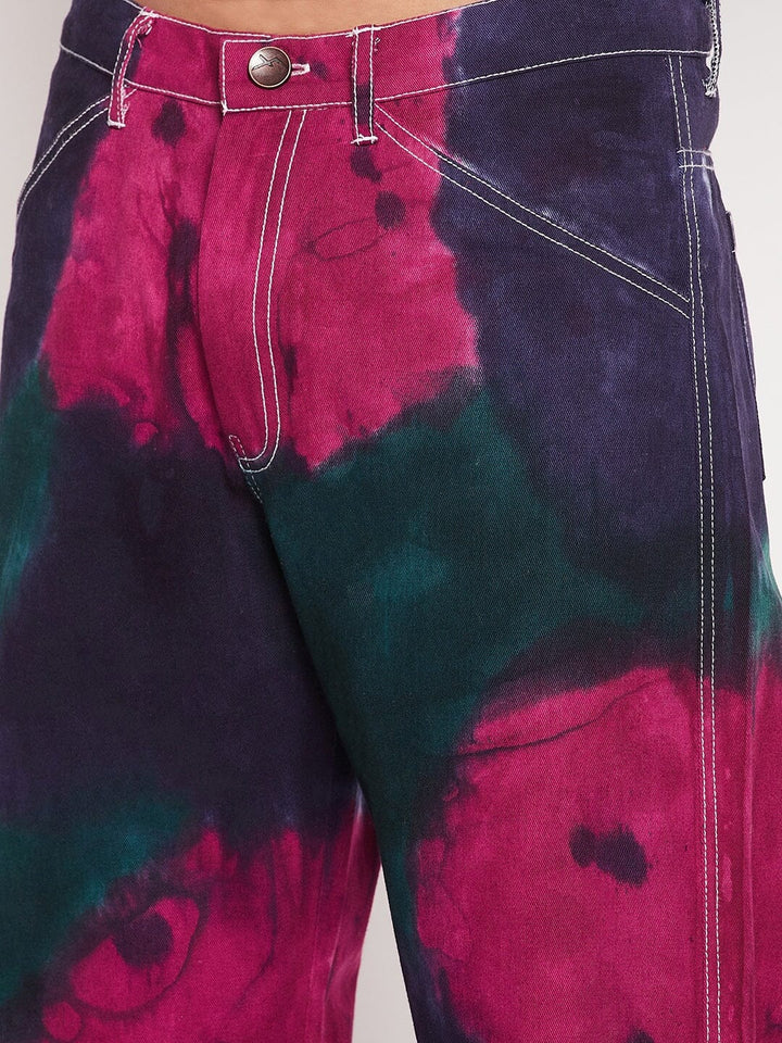 Navy Tri Colour Carpenter Pants