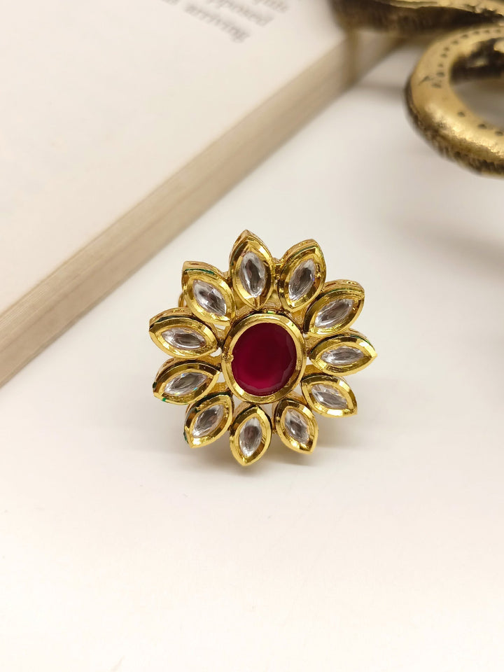 Jiyana Semi Bridal Set In Kundan - qivii