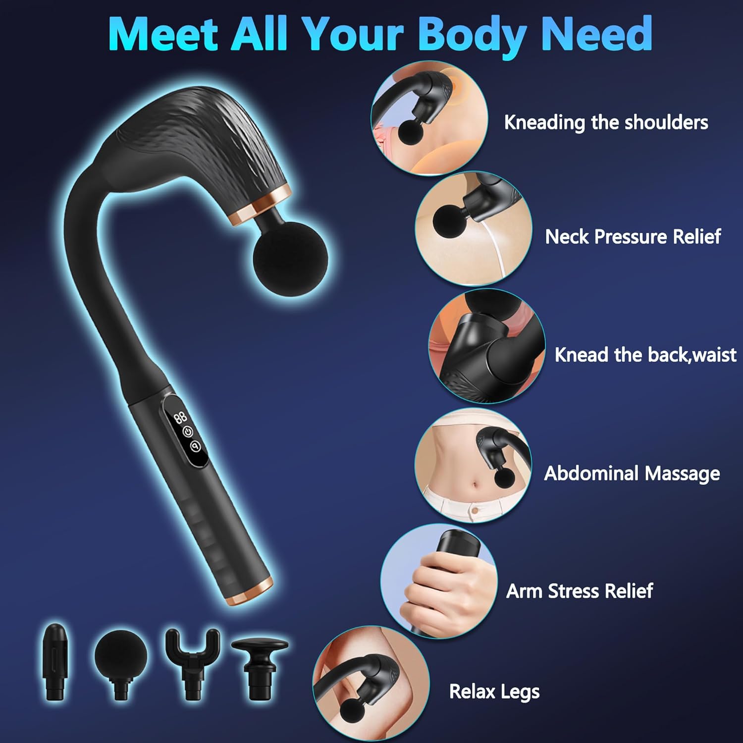Upgraded Extension Handle Massage Gun