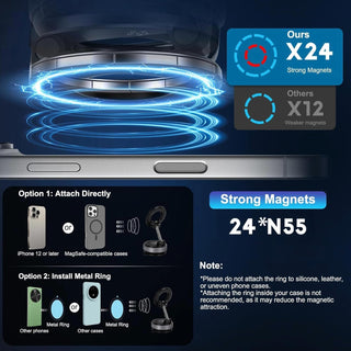 Magnetic Phone Holder – 360° Vacuum Suction Car Mount | Heavy-Duty Magnetic Phone Stand