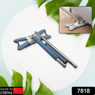 7818 Adjustable Long Handle 360 Degree Flat Hand Mop X Type Automatic Water Rotation For Wood Ceramic Tile Easy Squeeze Mop For Floor Window Wall Kitchen Sofa Corners Ceiling