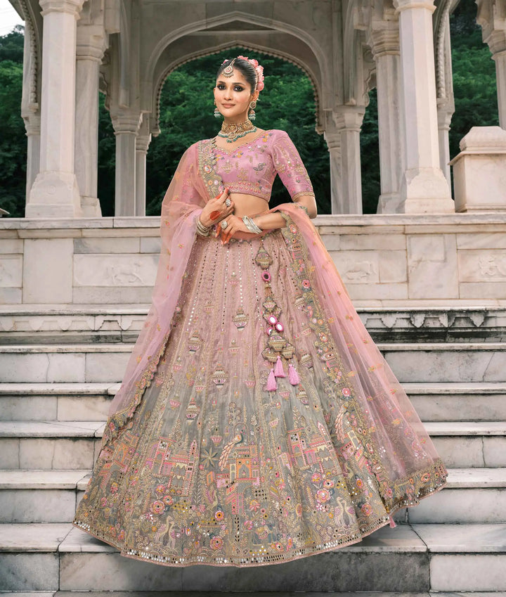 Blossom Bridal Lehenga With Stunning Designer Embroidery - qivii