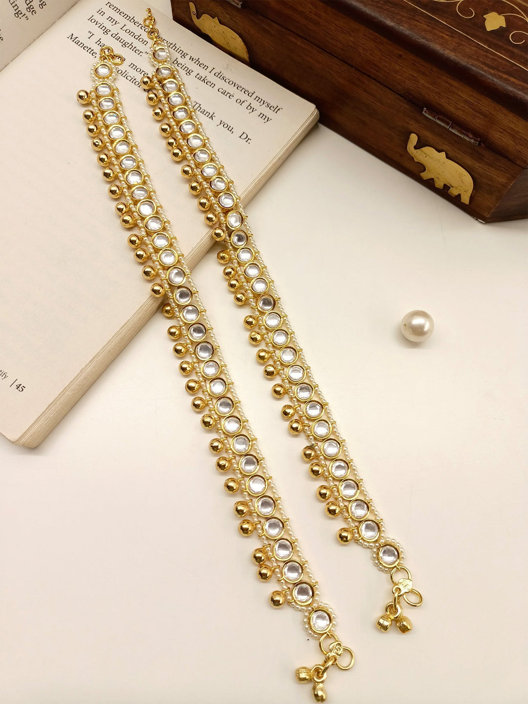 Ulagan Semi Bridal Set In Kundan - qivii