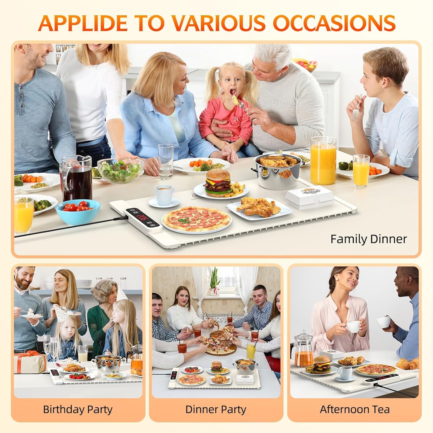 Warming Mat for Food - Electric Warming Tray