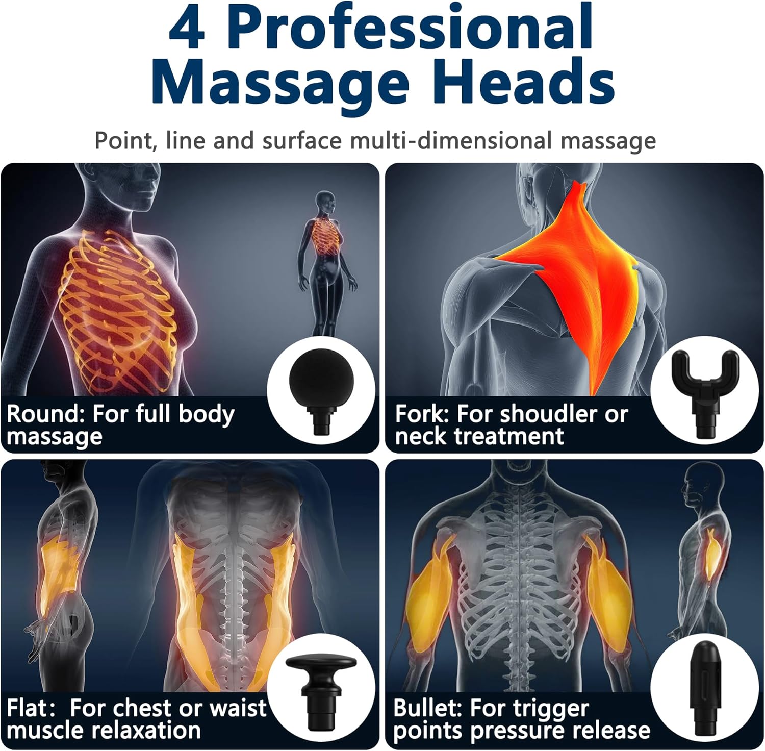 Upgraded Extension Handle Massage Gun