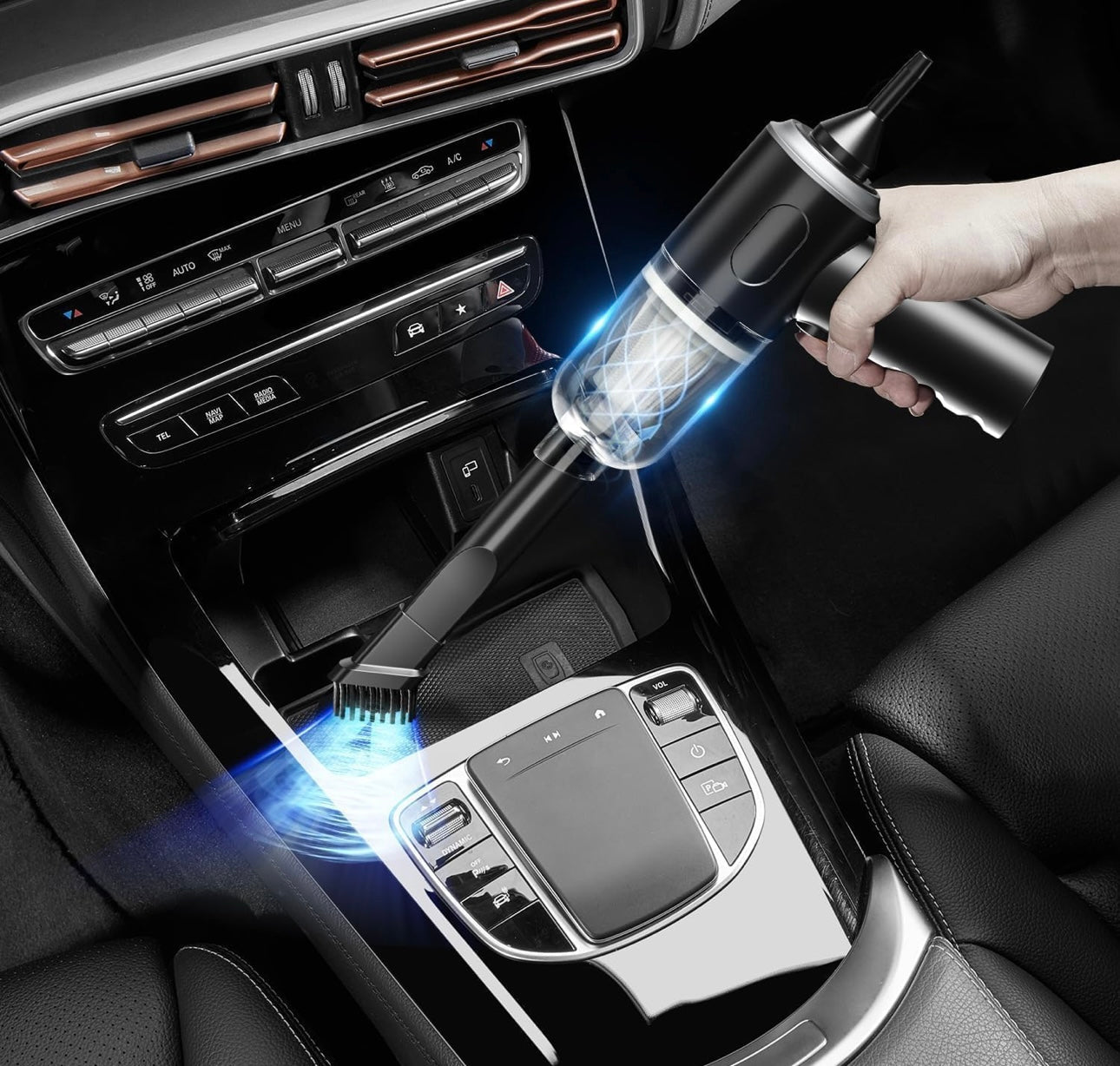 Cordless 2-in-1 Car Vacuum Cleaner | Wet & Dry Portable Cleaner with Attachments