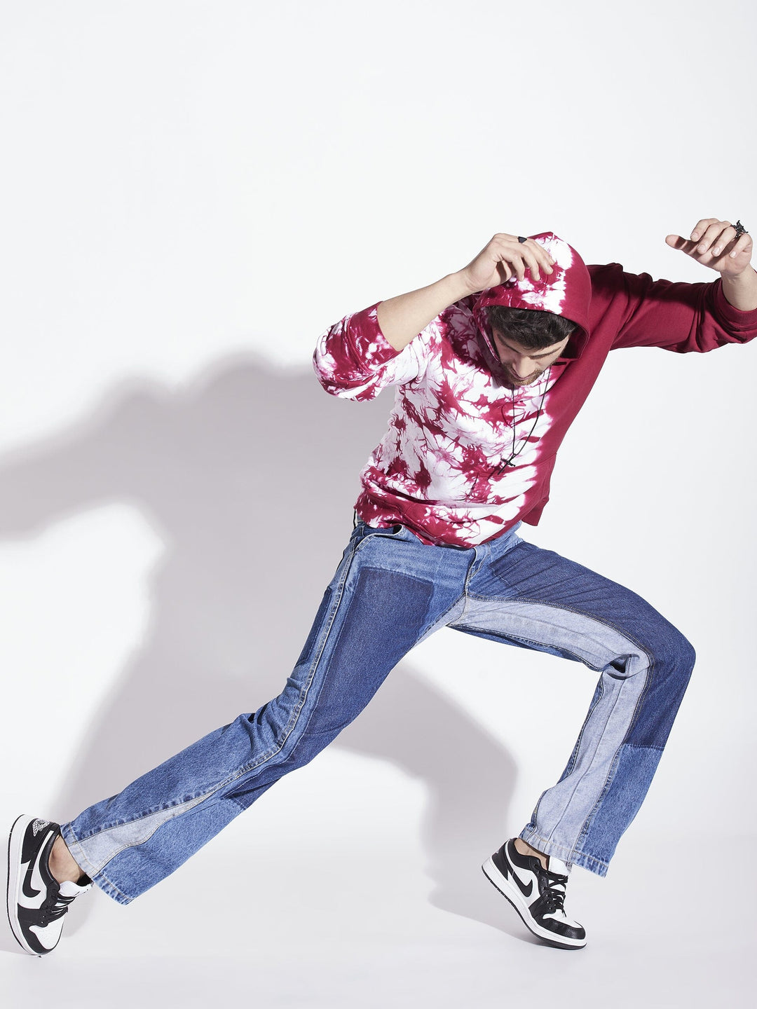 Wine Tie Dye Oversized Hoodie