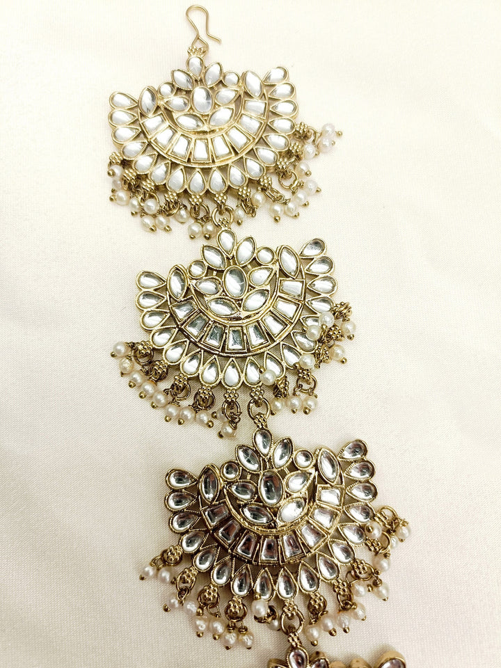 Ayura Ceam Braid Accessories In Kundan - qivii