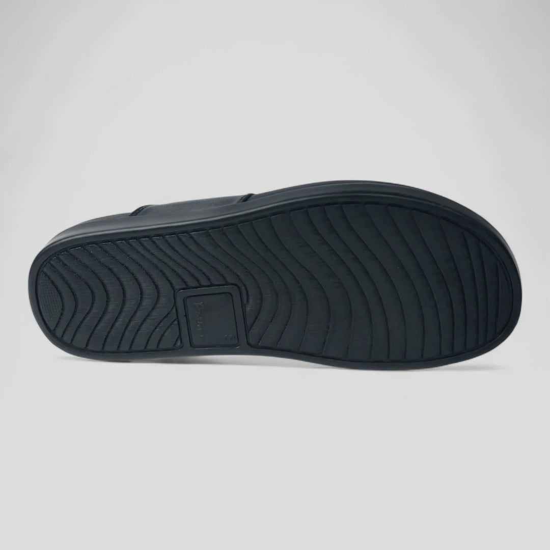 FRANKY GS5 Men's BLACK Chappal/Flip flop/Slipper Chakhdi Style Chappal/Slipper Extra Soft Chappal/Slipper/ Ethnic Wear Leather Navratri Fashion Footwear. - qivii