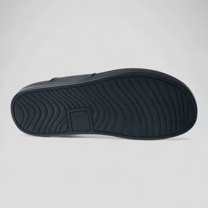 FRANKY GS5 Men's BLACK Chappal/Flip flop/Slipper Chakhdi Style Chappal/Slipper Extra Soft Chappal/Slipper/ Ethnic Wear Leather Navratri Fashion Footwear. - qivii