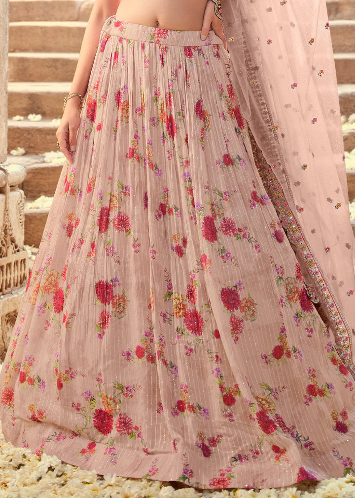 Viscose Georgette Sequin Slub work Ready to Wear Lehenga Choli - qivii