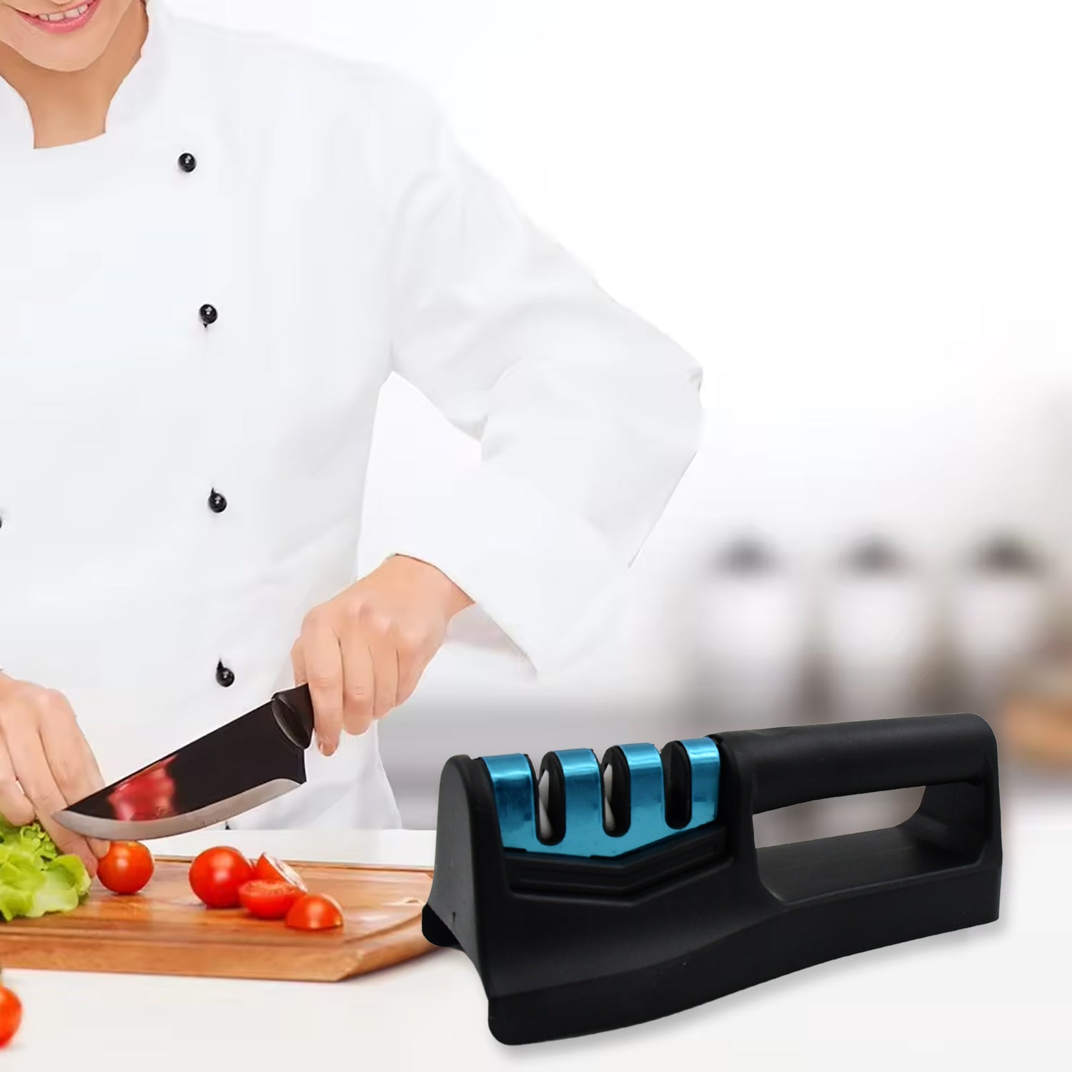 Kitchen Knife Sharpener – Handheld for Chefs & Serrated Knives