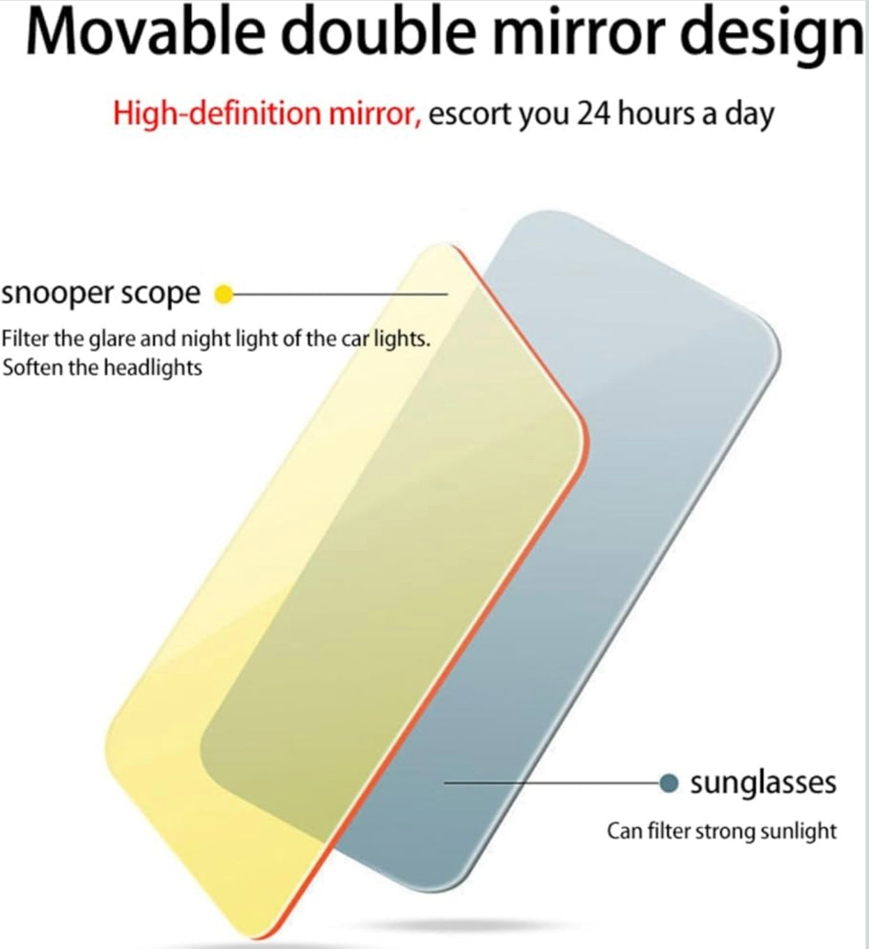 2-in-1 Car Anti-Glare Sun Visor | Day & Night Clear Driving Shield