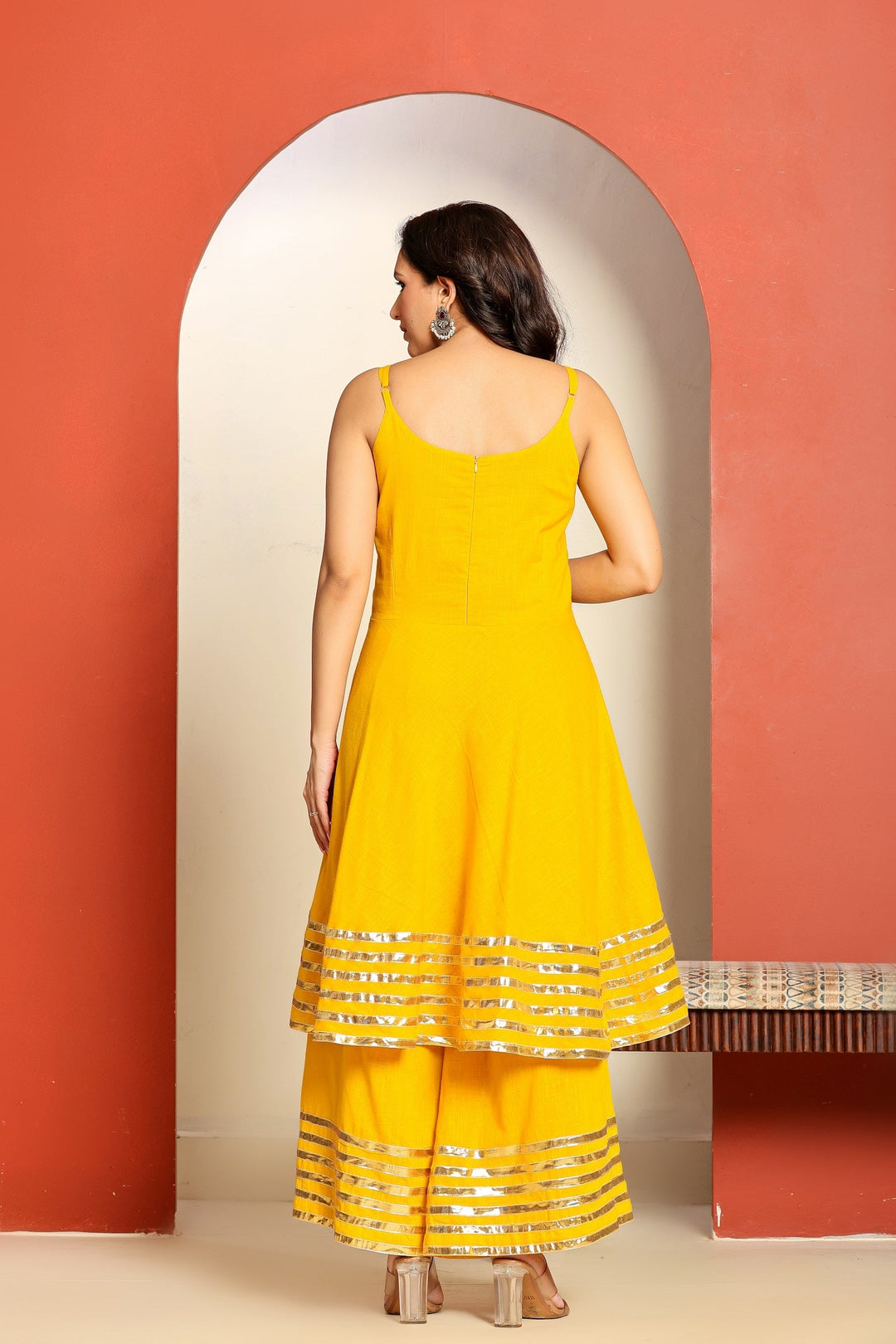 Ragavi Sunshine Yellow Sharara Set with Gota Patti Dupatta