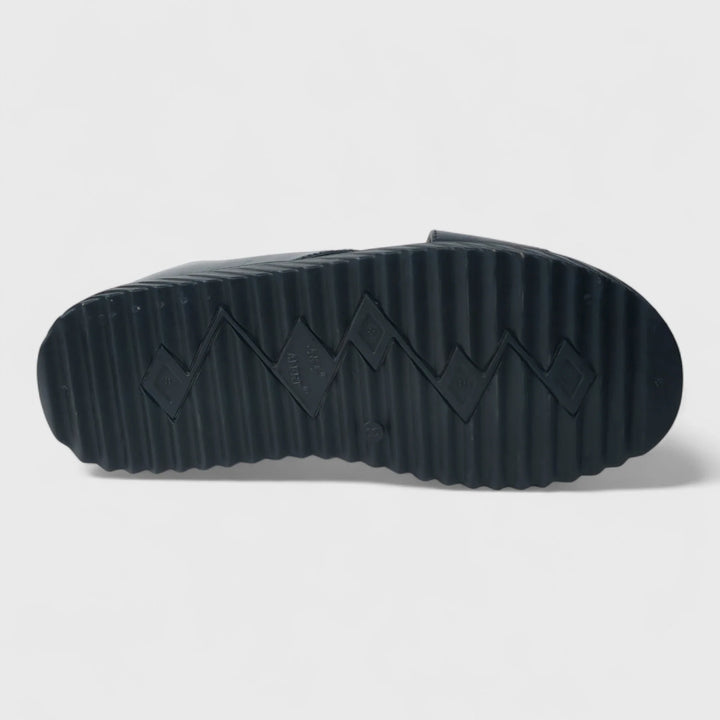 EAGLE P977372 Men's BLACK Sandal/Extra Soft Touch Free,Archfit Sandal Ethnic Wear Leather Navratri Fashion Footwear. - qivii