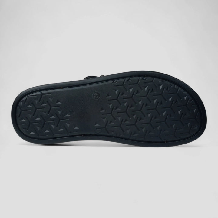 SKEROO 6408 Men's BROWN Chappal/Flip flop/Slipper Extra Soft Chappal Slipper Ethnic Wear Leather With Adjustable Buckle Strap Navratri Fashion Footwear - qivii