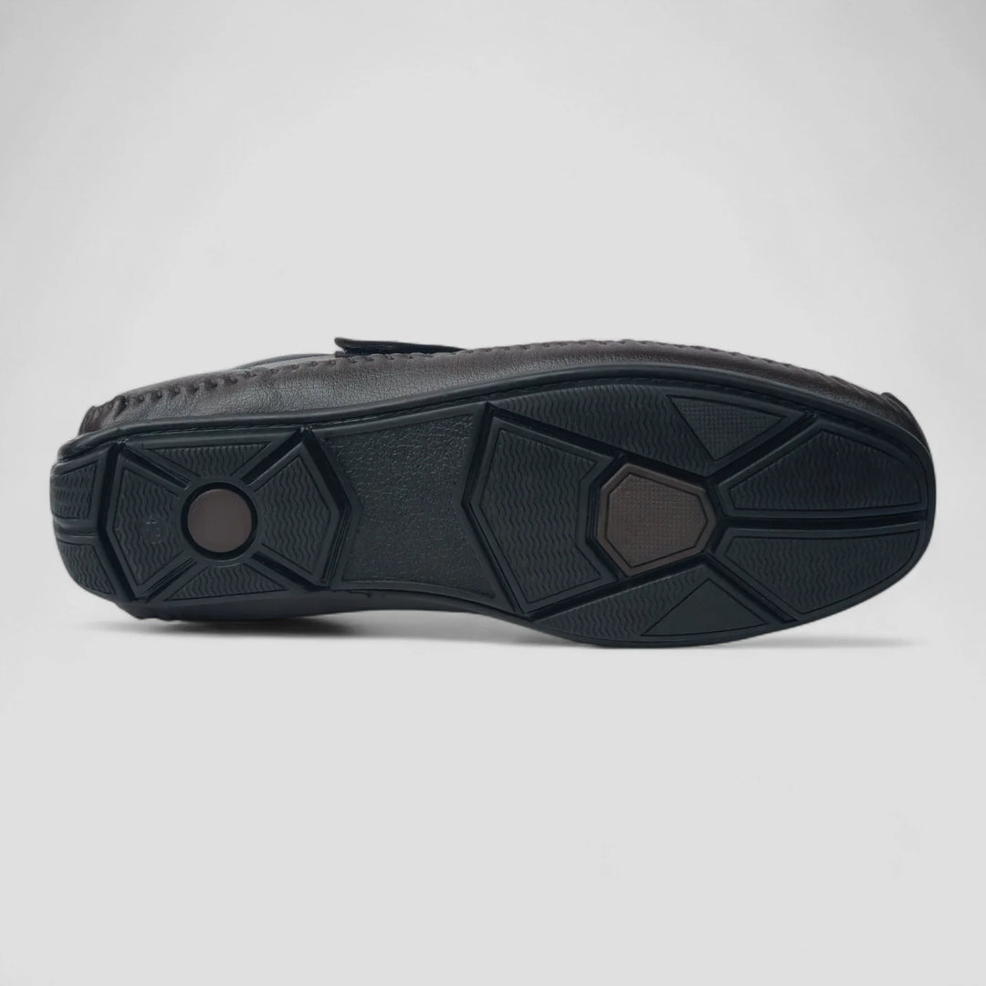 P&G N1404 Men's BROWN Slipon Sandal Extra Soft Sandal/Mojri/Ethnic Wear Leather With Adjustable Strap/Navratri Fashion Footwear. - qivii