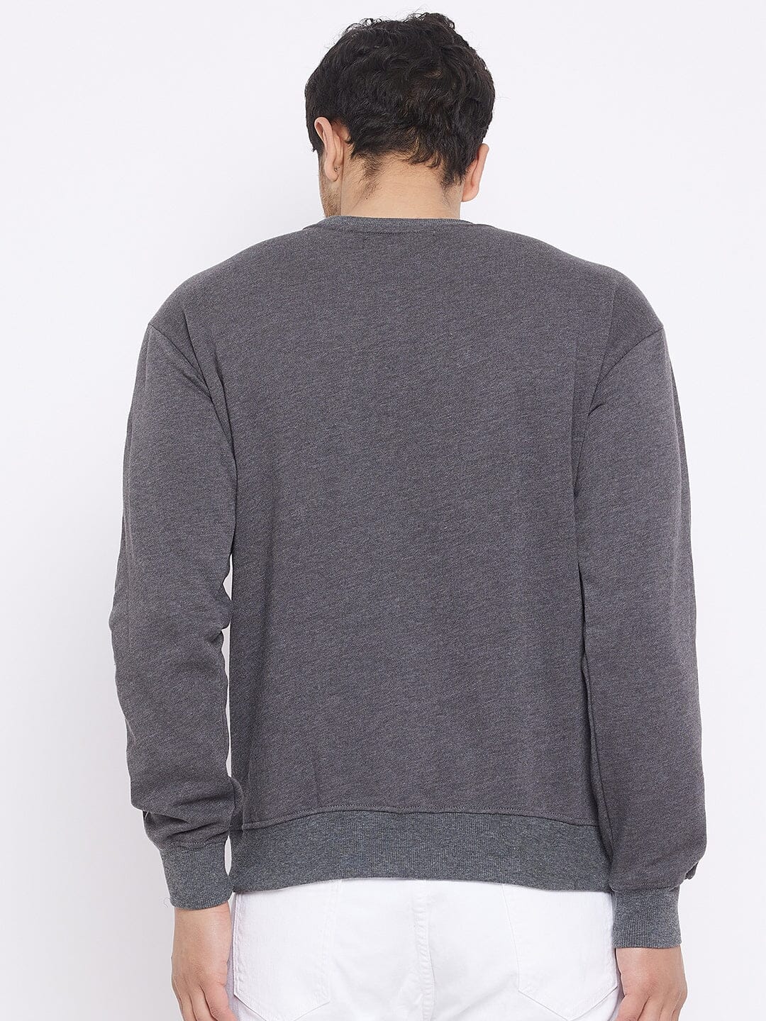 Charcoal Contrast Patch Pocket Sweatshirt