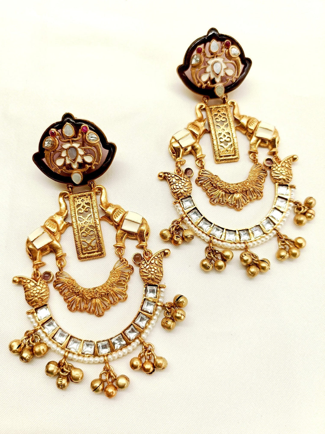 Beautiful and elegant Chaitali Wine Boutique Earrings with intricate design