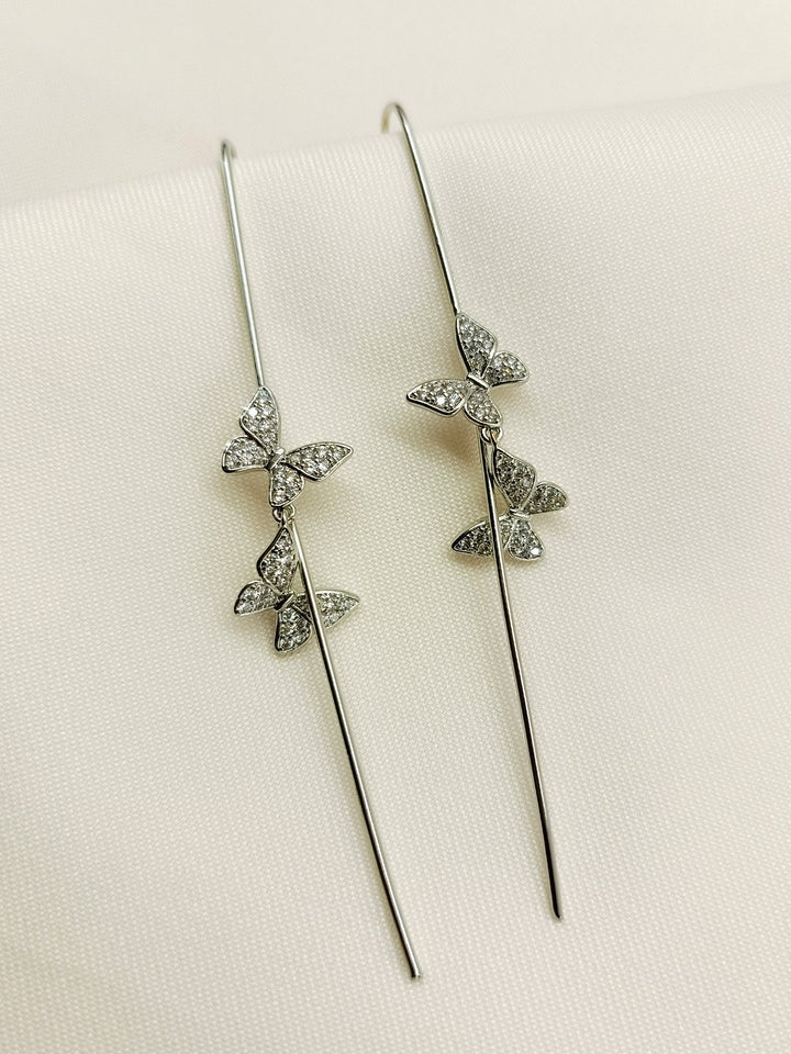 Aadita White American Diamond Earcuff - qivii