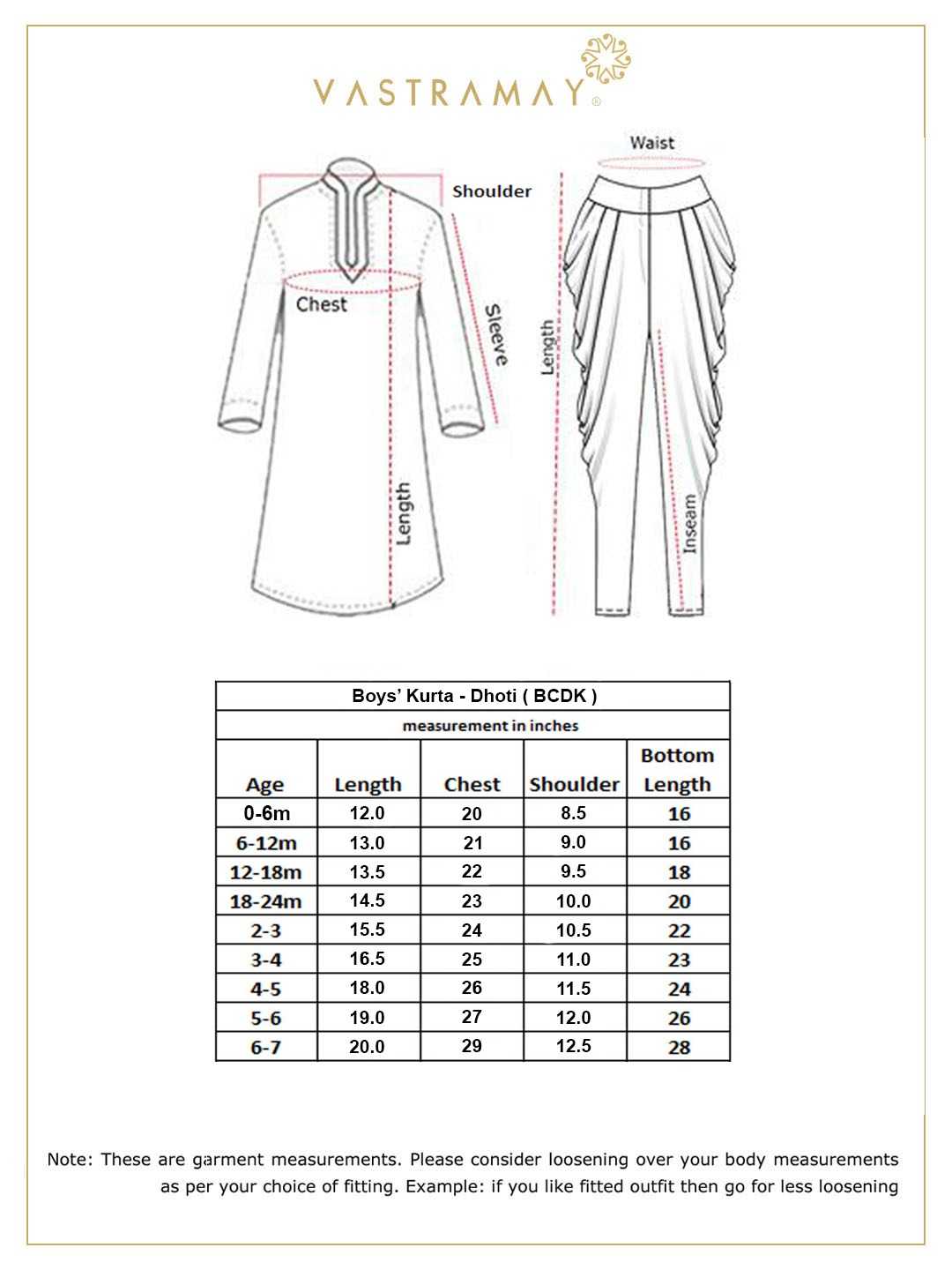 Vastramay Boy's Gold And Maroon Angrakha Kurta and Dhoti Set - qivii