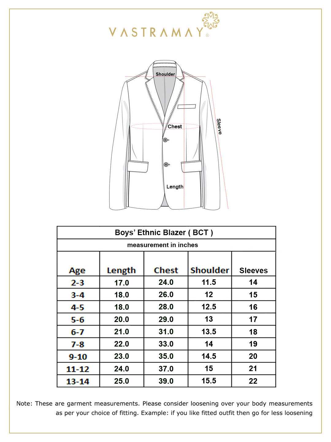 VASTRAMAY Boy's Black And Red Woven Design Blazer - qivii